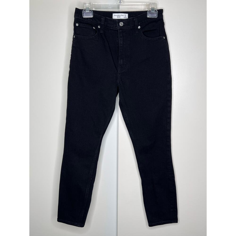 Abercrombie & Fitch The Skinny High Rise Black Denim Jeans Women's Size 27/4